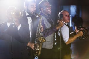 Jazz band performing at a nightclub